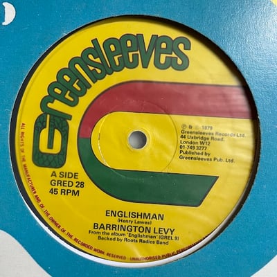 Barrington Levy, Errol Scorcher, The Roots Radics - Englishman / The Daughter Them Ire picture 2