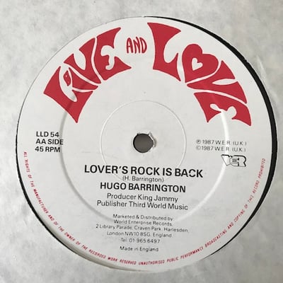 Johnny Osbourne, Hugo Barrington - Greatest Lover / Lover's Rock Is Back picture 2