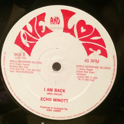 Admiral Bailey, Echo Minott - Winey Winey / I Am Back picture 2