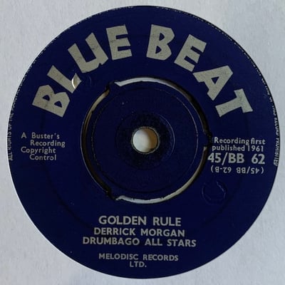 Derrick Morgan, Drumbago All Stars - Shake A Leg / Golden Rule picture 2
