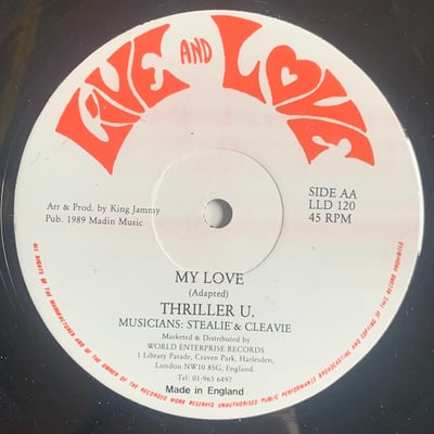 Ken Boothe, Thriller U - Tell Me My Darling / My Love picture 2