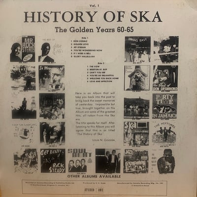 Various - History Of Ska Vol. 1 - The Golden Years 60-65 picture 2