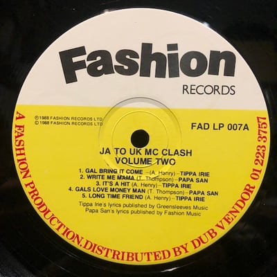 Papa San, Tippa Irie - JA To UK MC Clash Volume 2 picture 4