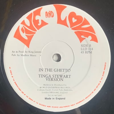 Singing Melody, Johnny P, Tinga Stewart - Say You Love Me Baby / In The Ghetto picture 2