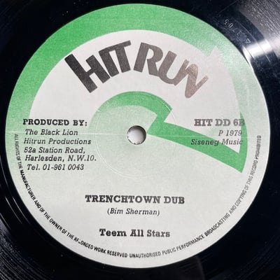 Bim Sherman, Jah Lion, Teem All Stars - Down In Jamdown / Trenchtown Dub picture 2