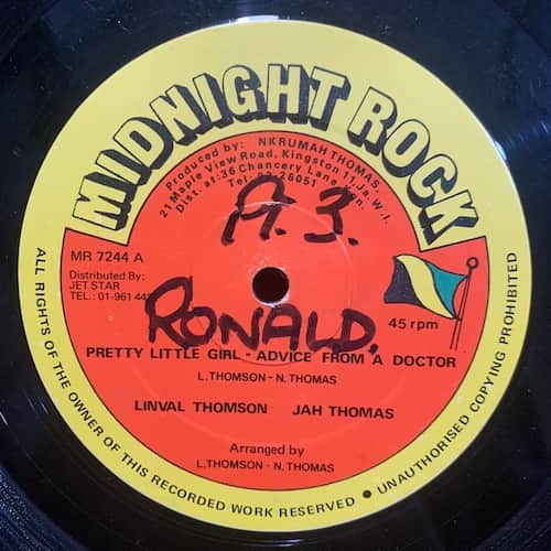 Linval Thompson, Jah Thomas – Pretty Little Girl / Advice From A Doctor / Feed Up Your Structure