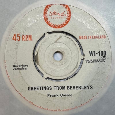 Frank Cosmo - Merry Christmas / Greetings From Beverleys picture 2