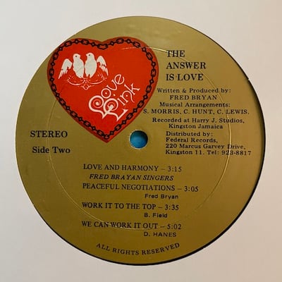 Fred Bryan & The All Stars - The Answer Is Love... picture 3