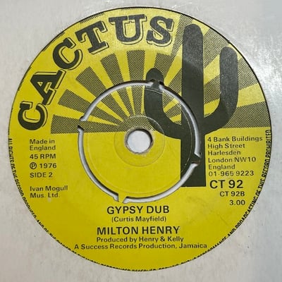 Milton Henry - Gypsy Woman / Gypsy Dub picture 2