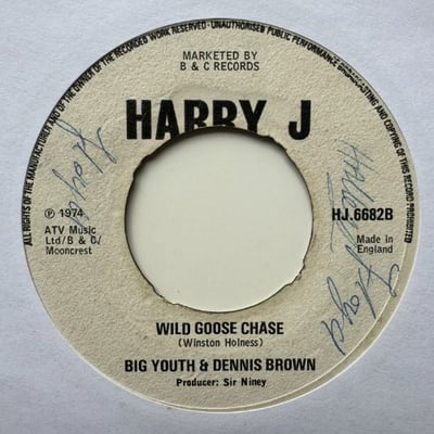 Big Youth, Dennis Brown - Ride On, Ride On / Wild Goose Chase picture 2