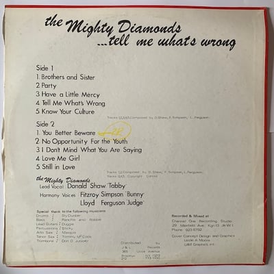 The Mighty Diamonds - ....Tell Me What's Wrong picture 2