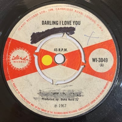 The Moving Brothers, Tommy McCook - Darling I Love You / Saboo picture 2