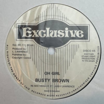 Sidney Rogers, Busty Brown - Don't Throw Stone / Oh Girl picture 2