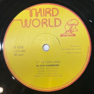 Black Harmony - What's It All About / "L" Is For Love picture 2