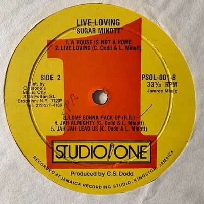 Sugar Minott - Live Loving picture 3