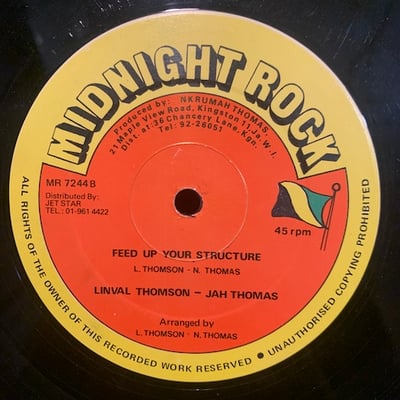 Linval Thompson, Jah Thomas - Pretty Little Girl / Advice From A Doctor / Feed Up Your Structure picture 2