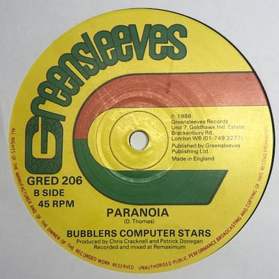 King Kong, Bubblers Computer Stars - Paro Them Paro / Paranoia picture 2