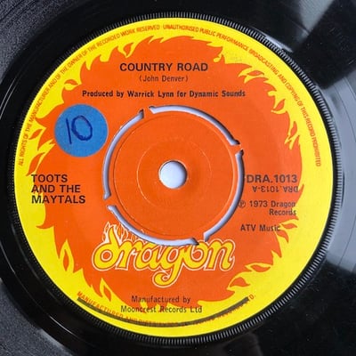 Toots & The Maytals - Country Road / Funky Kingston picture 2