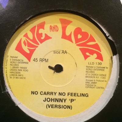 Johnny P - If You Love Me / On Carry On Feeling picture 2
