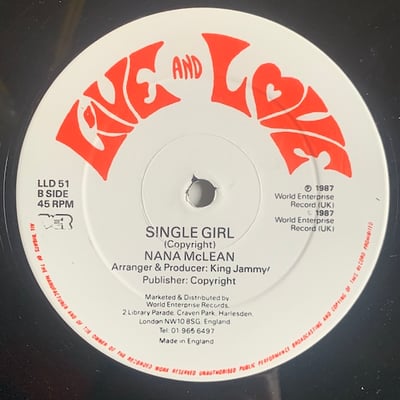 Tiger, Nana McLean - Bam Bam / Single Girl picture 2