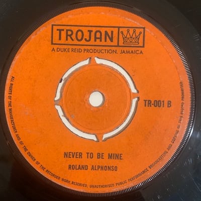 Arthur "Duke" Reid, Roland Alphonso - Judge Sympathy / Never To Be Mine picture 2