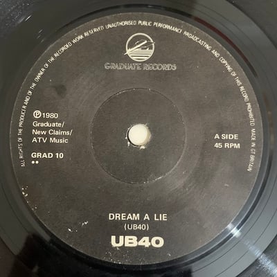 UB40 - The Earth Dies Screaming / Dream A Lie picture 2