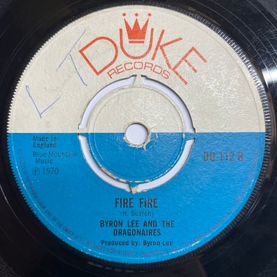 Hopeton Lewis, Byron Lee And The Dragonaires - Grooving Out Of Life / Fire Fire picture 2