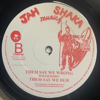 Roger Robin - Journey On/ Them Say We Wrong picture 2