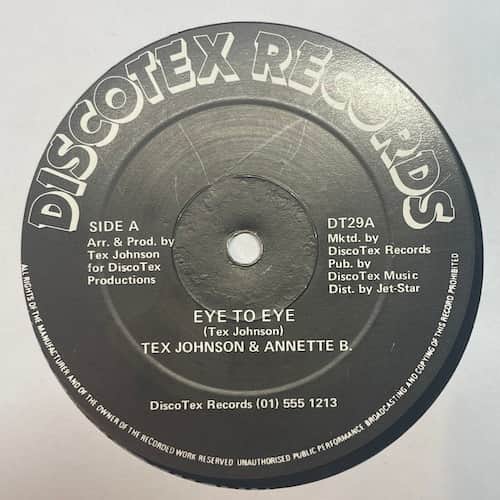 Tex Johnson, Annette B – Eye To Eye