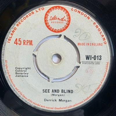 Derrick Morgan - Cherry Home / See And Blind picture 2