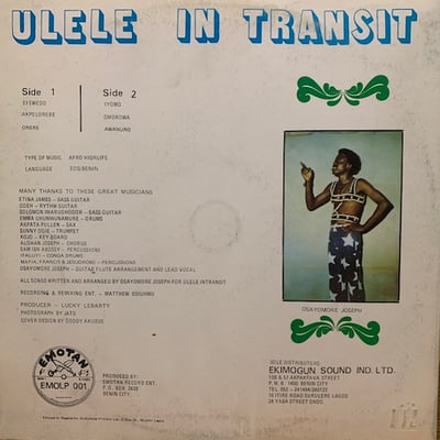 Osayomore Joseph And The Ulele Power Sound - Ulele In Transit picture 2