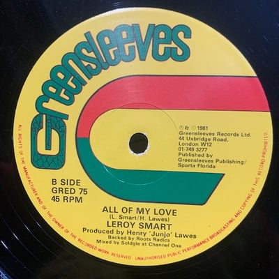 Nicodemus, Leroy Smart - Bone Connection / All Of My Love picture 2