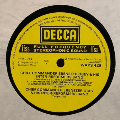 Chief Commander Ebenezer Obey & His Inter-Reformers Band - Chief Commander Ebenezer Obey & His Inter-Reformers Band picture 4