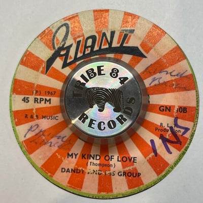 Dandy Livingstone, Dandy & His Group - Somewhere My Love / My Kind Of Love picture 2