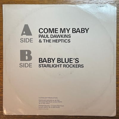Paul Dawkins, The Heptics - Come My Baby picture 2