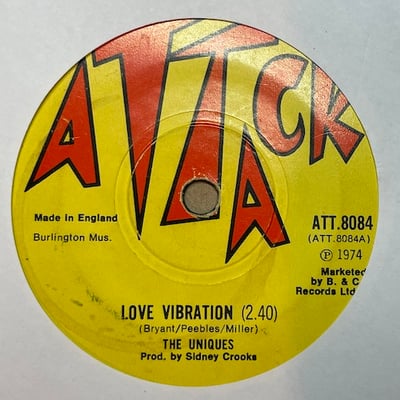 Freddie McKay, The Uniques - Love Vibration / Rock'A'By' Woman picture 2
