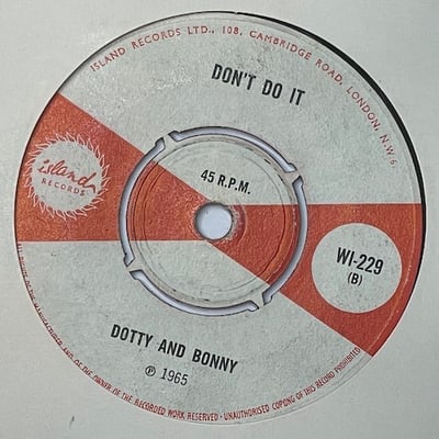 Baba Brooks, Dotty & Bonny - Guns Fever / Don't Do It picture 2