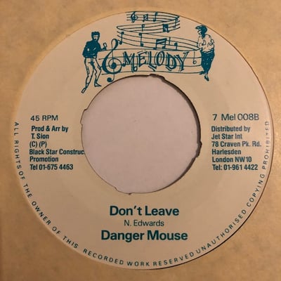 Danger Mouse - Rich & Poor / Don't Leave picture 2