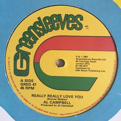 Al Campbell - Really Really Love You / Rub A Dub Dub picture 2