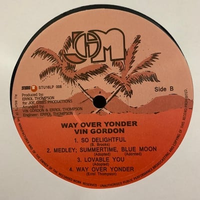 Vin Gordon - Way Over Yonder picture 4