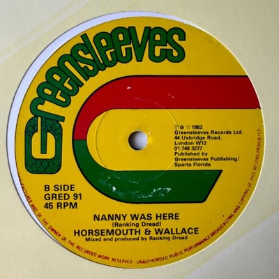 Ranking Dread, Leroy "Horsemouth" Wallace - If Nanny Was Here / Nanny Was Here picture 2