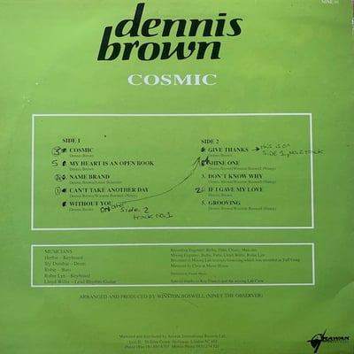 Dennis Brown - Cosmic picture 2
