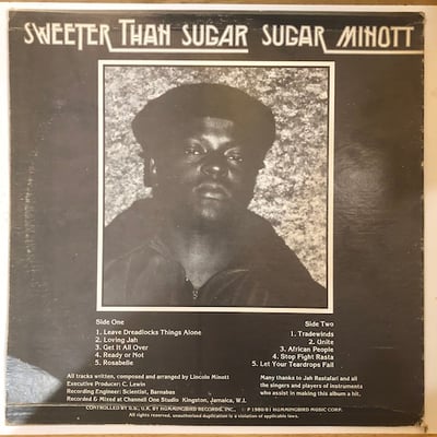 Sugar Minott - Sweeter Than Sugar picture 2
