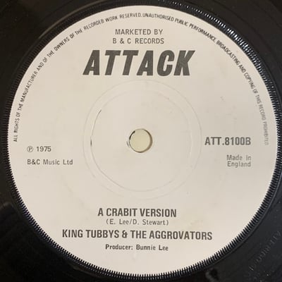 Johnny Clarke, King Tubby, The Aggrovators - Rock With Me Baby / A Crabit Version picture 2