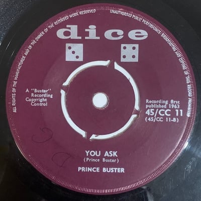 Prince Buster - Black Head Chinaman / You Ask picture 2