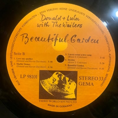 Donald And Lulu Davidson, The Wailers Band - My Beautiful Garden picture 3