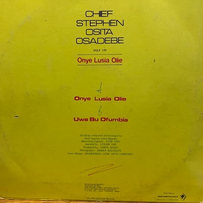 Stephen Osita Osadebe - Onye Lusia Olie picture 2