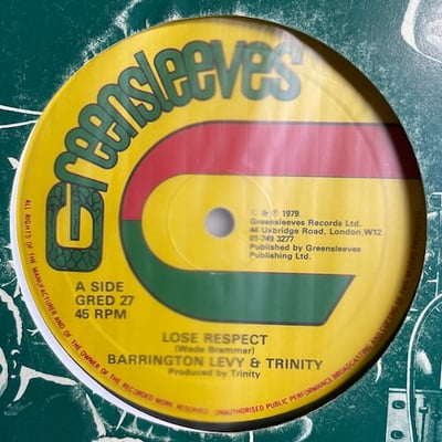 Barrington Levy, Roman Stewart, Trinity - Lose Respect / Since You're Gone picture 2