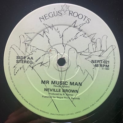 Neville Brown - Hall And Pull Up / Mr Music Man picture 2
