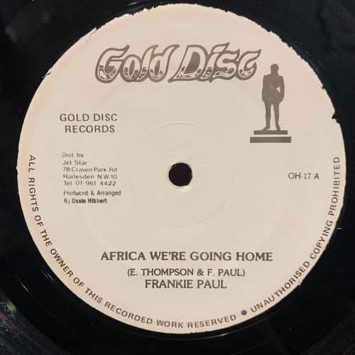 Frankie Paul, Little John – Africa We're Going Home / Keep On Dancing